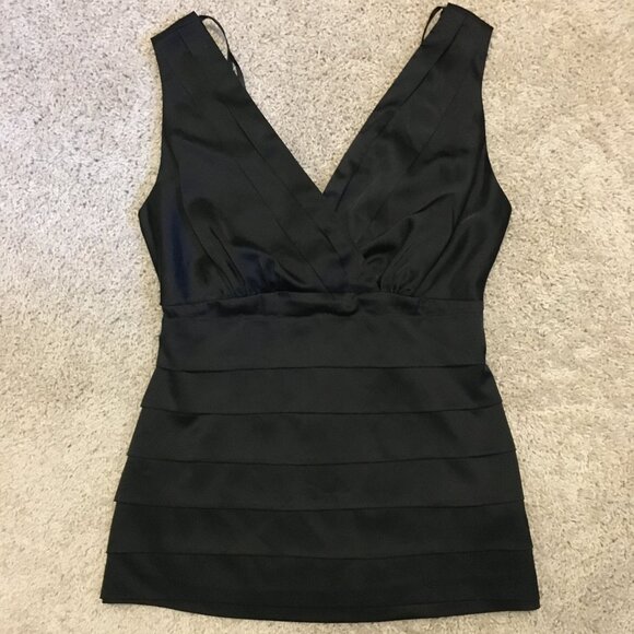 NWT Black Bandage Cross Bust Sleeveless Top - Picture 9 of 13